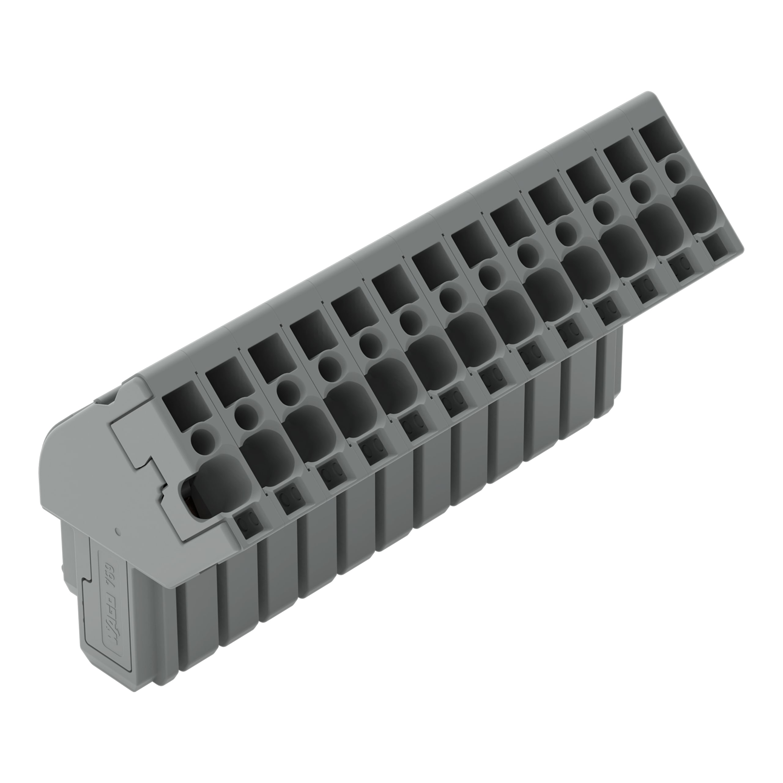 WAGO ELETTRONICA - Connettore femmina 1 conduttore, ang..CAGE CLAMP®.4 mm².grigio