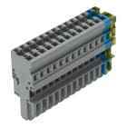 WAGO ELETTRONICA - Spina femmina per 1 conduttore.CAGE CLAMP®.4 mm².giallo-verde/blu/grigio