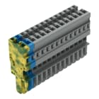 WAGO ELETTRONICA - Spina femmina per 1 conduttore.CAGE CLAMP®.4 mm².grigio, blu, giallo-verde