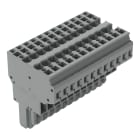 WAGO ELETTRONICA - Connettore femmina per 2 conduttori.CAGE CLAMP®.4 mm².grigio
