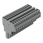 WAGO ELETTRONICA - Connettore femmina per 2 conduttori.CAGE CLAMP®.4 mm².grigio