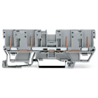 WAGO ELETTRONICA - Morsetto di base per 4 pin.per guida DIN 35 x 15 e 35 x 7,5.grigio