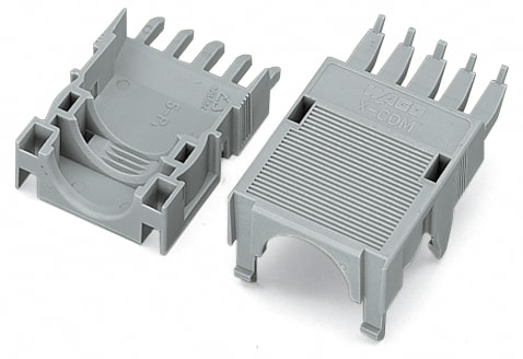 WAGO ELETTRONICA - Custodia antistrappo.per connettori maschio e femmina.due parti.grigio