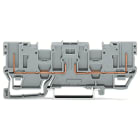 WAGO ELETTRONICA - Morsetto di base per 2 pin.con 2 posizioni per ponticelli.per guida DIN 35 x 15 e 35 x 7,5.grigio