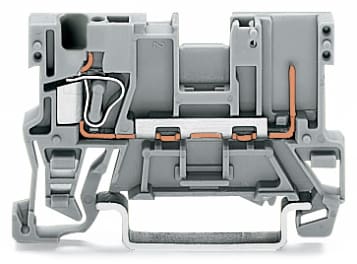 WAGO ELETTRONICA - Morsetto di base per 1 conduttore/1 pin.per guida DIN 35 x 15 e 35 x 7,5.4 mm².grigio