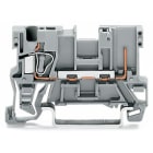 WAGO ELETTRONICA - Morsetto di base per 1 conduttore/1 pin.per guida DIN 35 x 15 e 35 x 7,5.4 mm².grigio