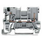 WAGO ELETTRONICA - Morsetto di base per 1 conduttore/1 pin.per guida DIN 35 x 15 e 35 x 7,5.4 mm².grigio