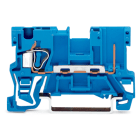 WAGO ELETTRONICA - Morsetto di base per 1 conduttore/1 pin.per guida DIN 35 x 15 e 35 x 7,5.4 mm².blu