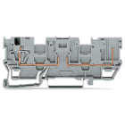 WAGO ELETTRONICA - Morsetto di base per 1 conduttore/1 pin.con 2 posizioni per ponticelli.per guida DIN 35 x 15 e 35 x 7,5.grigio
