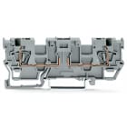 WAGO ELETTRONICA - Morsetto di base per 2 conduttori.con 2 posizioni per ponticelli.per guida DIN 35 x 15 e 35 x 7,5.grigio
