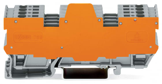 WAGO ELETTRONICA - Morsetto per moduli a innesto diretto per 1 conduttore/1 pin.8 poli.con morsetti per 2 conduttori.grigio 769-194/769-319