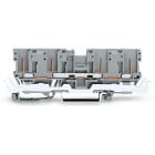 WAGO ELETTRONICA - Morsetto di base per 4 pin.con contatto schermato.per guida DIN 35 x 15 e 35 x 7,5.grigio