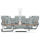 WAGO ELETTRONICA - Morsetto di base sezionatore per 2 pin.con 2 posizioni per ponticelli.per guida DIN 35 x 15 e 35 x 7,5.grigio