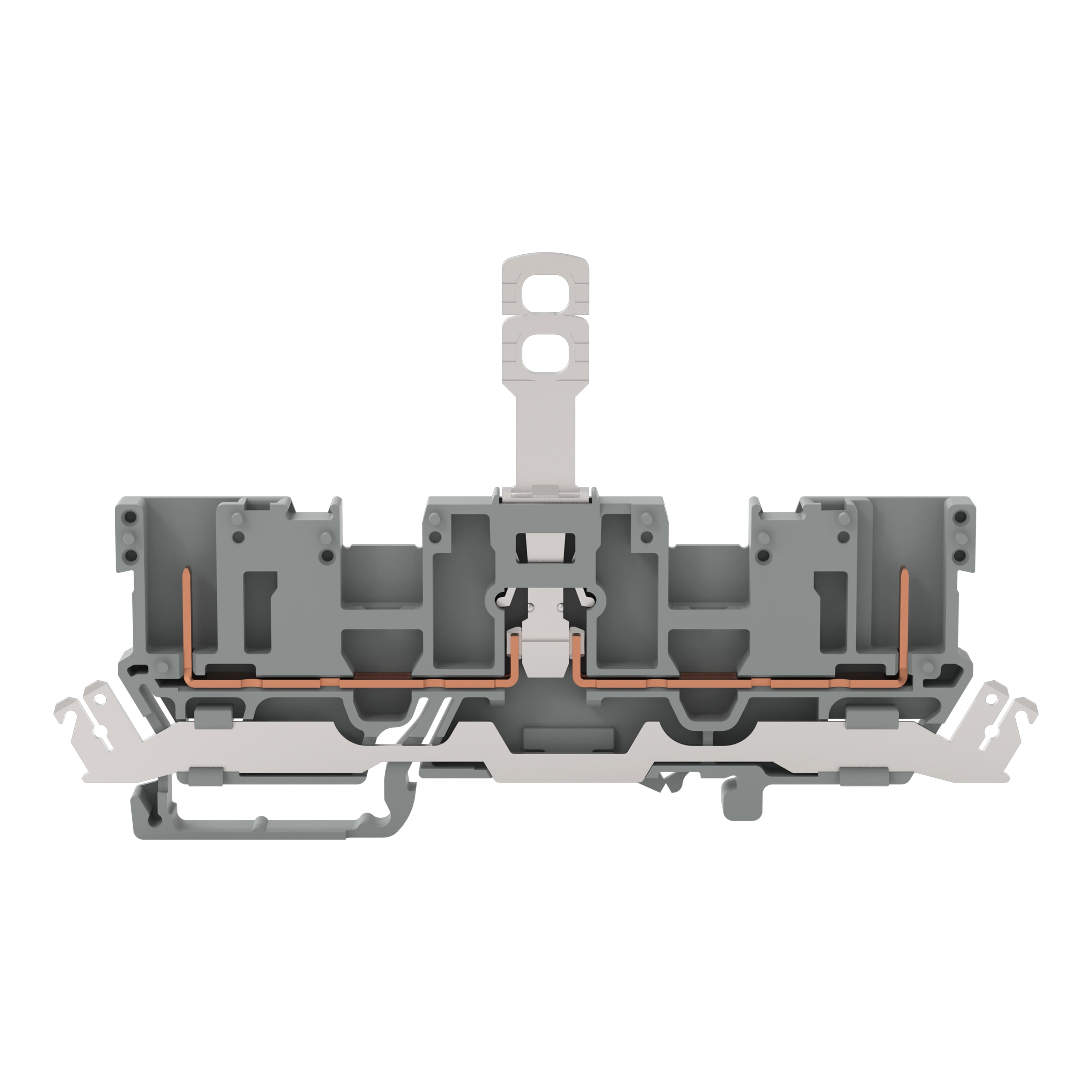 WAGO ELETTRONICA - Morsetto di base sezionatore per 2 pin.con contatto schermato.con 2 posizioni per ponticelli.grigio 769-203