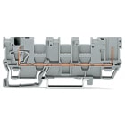 WAGO ELETTRONICA - Morsetto di base sezionatore per 1 conduttore/1 pin.con 3 posizioni per ponticelli.per guida DIN 35 x 15 e 35 x 7,5.grigio