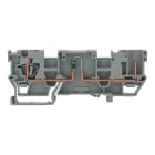 WAGO ELETTRONICA - Morsetto di base per componente per 1 conduttore/1 pin.con 2 posizioni per ponticelli.con diodo 1N4007.grigio