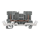 WAGO ELETTRONICA - Morsetto di base per 2 pin.con contatto schermato.per guida DIN 35 x 15 e 35 x 7,5.grigio