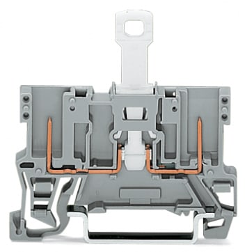 WAGO ELETTRONICA - Morsetto di base sezionatore per 2 pin.per guida DIN 35 x 15 e 35 x 7,5.grigio