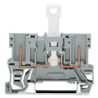 WAGO ELETTRONICA - Morsetto di base sezionatore per 2 pin.per guida DIN 35 x 15 e 35 x 7,5.grigio