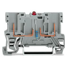 WAGO ELETTRONICA - Morsetto di base per componente 2 pin.LED rosso.24 V DC.grigio