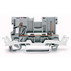 WAGO ELETTRONICA - Morsetto di base per 1 conduttore/1 pin.con contatto schermato.per guida DIN 35 x 15 e 35 x 7,5.grigio 769-231