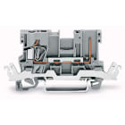 WAGO ELETTRONICA - Morsetto di base per 1 conduttore/1 pin.con contatto schermato.per guida DIN 35 x 15 e 35 x 7,5.grigio