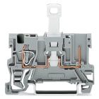 WAGO ELETTRONICA - Morsetto di base sezionatore per 1 conduttore/1 pin.per guida DIN 35 x 15 e 35 x 7,5.4 mm².grigio