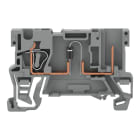 WAGO ELETTRONICA - Morsetto di base per componente per 1 conduttore/1 pin.con diodo 1N4007.anodo, a sinistra.grigio