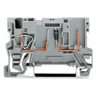 WAGO ELETTRONICA - Morsetto di base per componente per 1 conduttore/1 pin.con diodo 1N4007.anodo, a destra.grigio