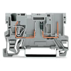WAGO ELETTRONICA - Morsetto di base per componente per 1 conduttore/1 pin.con diodo 1N4007.anodo, a destra.grigio