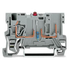 WAGO ELETTRONICA - Morsetto di base per componente per 1 conduttore/1 pin.LED rosso.24 V DC.grigio