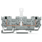 WAGO ELETTRONICA - Morsetto di base sezionatore per 1 conduttore/1 pin.con 2 posizioni per ponticelli.per guida DIN 35 x 15 e 35 x 7,5.grigio