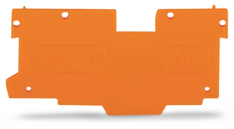 WAGO ELETTRONICA - Piastra terminale e intermedia.spessore 1,1 mm.arancione