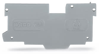 WAGO ELETTRONICA - Piastra terminale e intermedia.spessore 1,1 mm.grigio