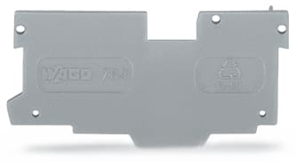 WAGO ELETTRONICA - Piastra terminale e intermedia.spessore 1,1 mm.grigio