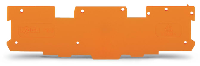 WAGO ELETTRONICA - Piastra terminale e intermedia.spessore 1,1 mm.arancione