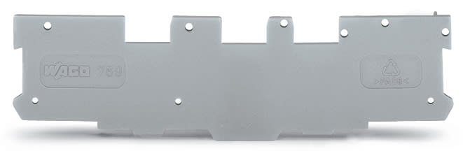 WAGO ELETTRONICA - Piastra terminale e intermedia.spessore 1,1 mm.grigio