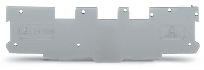 WAGO ELETTRONICA - Piastra terminale e intermedia.spessore 1,1 mm.grigio