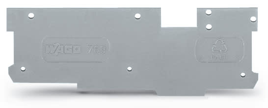 WAGO ELETTRONICA - Piastra terminale e intermedia.spessore 1,1 mm.grigio
