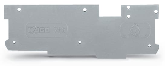 WAGO ELETTRONICA - Piastra terminale e intermedia.spessore 1,1 mm.grigio