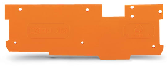 WAGO ELETTRONICA - Piastra terminale e intermedia.spessore 1,1 mm.arancione