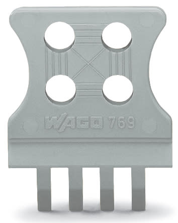 WAGO ELETTRONICA - Piastrina antistrappo.per connettori maschio e femmina.monopezzo.grigio