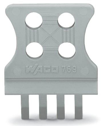 WAGO ELETTRONICA - Piastrina antistrappo.per connettori maschio e femmina.monopezzo.grigio