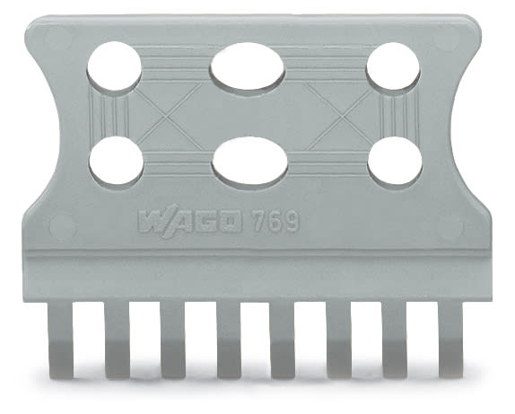 WAGO ELETTRONICA - Piastrina antistrappo.per connettori maschio e femmina.monopezzo.grigio 769-414