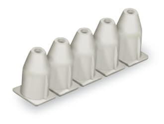 WAGO ELETTRONICA - Fermaisolante.0,08 - 0,2 mm² "r" (0,14 mm² "f").5 pezzi/striscia.bianco