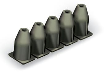 WAGO ELETTRONICA - Fermaisolante.0,75 - 1 mm².5 pezzi/striscia.grigio scuro 769-472