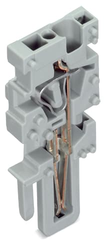 WAGO ELETTRONICA - Modulo centrale per connettore femmina per 1 conduttore.CAGE CLAMP®.4 mm².grigio