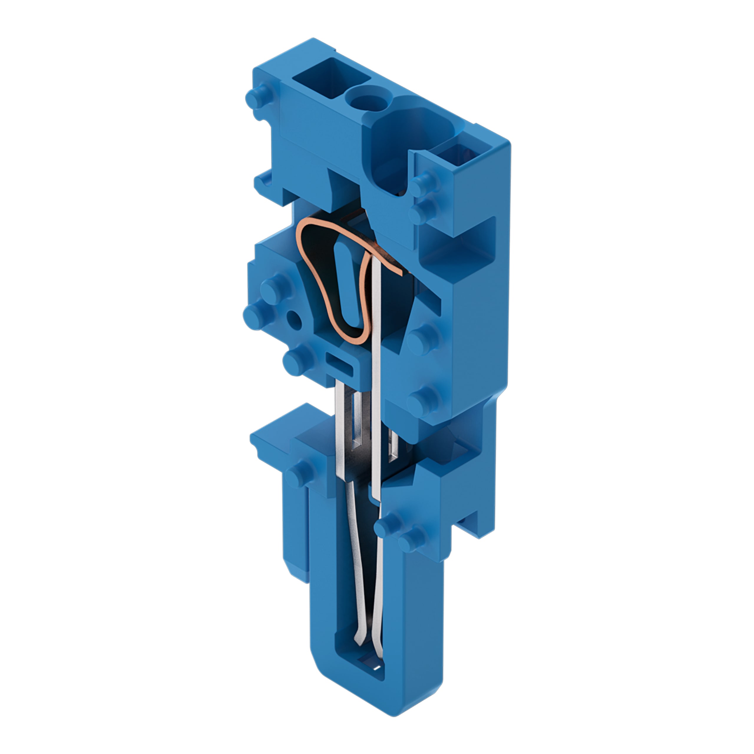 WAGO ELETTRONICA - Modulo centrale per connettore femmina per 1 conduttore.CAGE CLAMP®.4 mm².blu