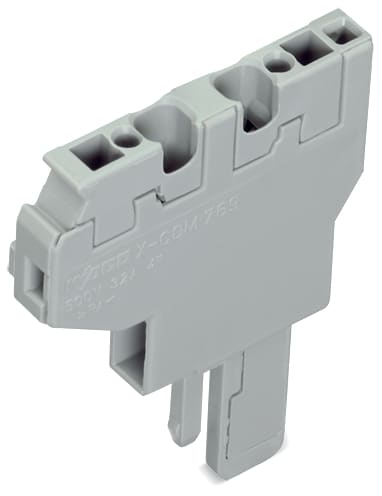WAGO ELETTRONICA - Modulo iniziale per connettore femmina per 2 conduttori.CAGE CLAMP®.4 mm².grigio