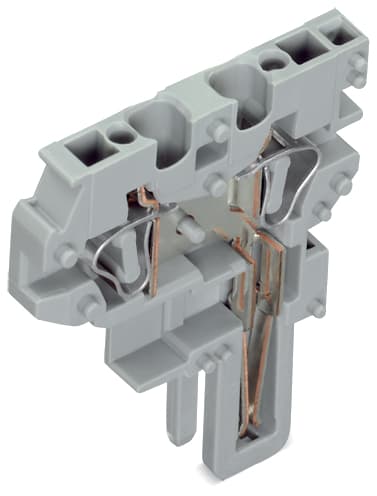 WAGO ELETTRONICA - Modulo terminale per connettore femmina per 2 conduttori.CAGE CLAMP®.4 mm².grigio